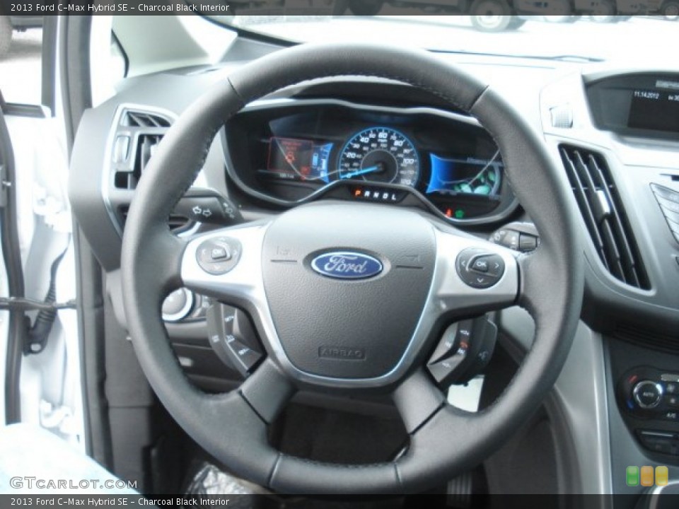 Charcoal Black Interior Steering Wheel for the 2013 Ford C-Max Hybrid SE #73562657