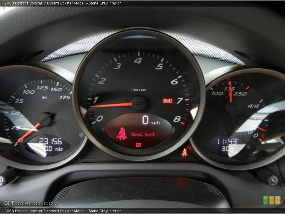 Stone Grey Interior Gauges for the 2008 Porsche Boxster  #73564029
