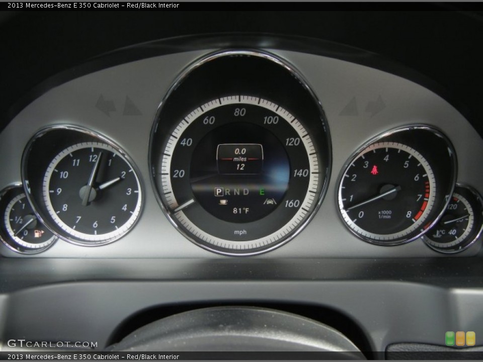 Red/Black Interior Gauges for the 2013 Mercedes-Benz E 350 Cabriolet #73565120