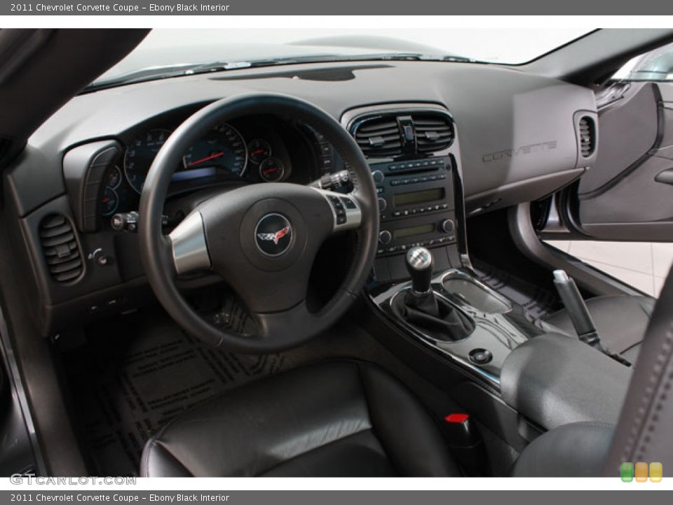 Ebony Black Interior Dashboard for the 2011 Chevrolet Corvette Coupe #73565657