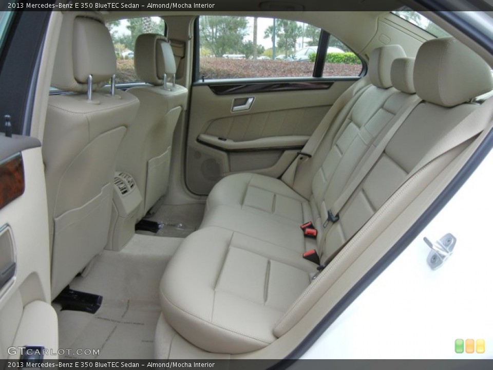 Almond/Mocha Interior Rear Seat for the 2013 Mercedes-Benz E 350 BlueTEC Sedan #73565672
