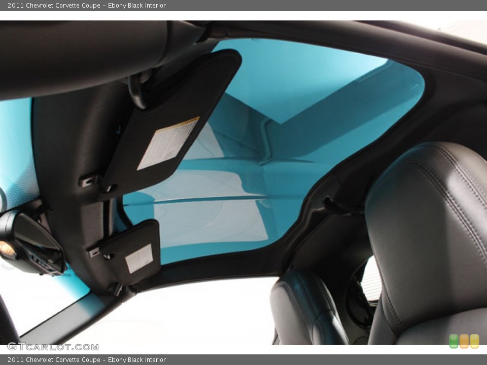 Ebony Black Interior Sunroof for the 2011 Chevrolet Corvette Coupe #73565938