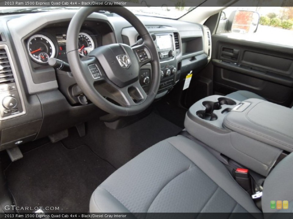 Black/Diesel Gray Interior Prime Interior for the 2013 Ram 1500 Express Quad Cab 4x4 #73576736