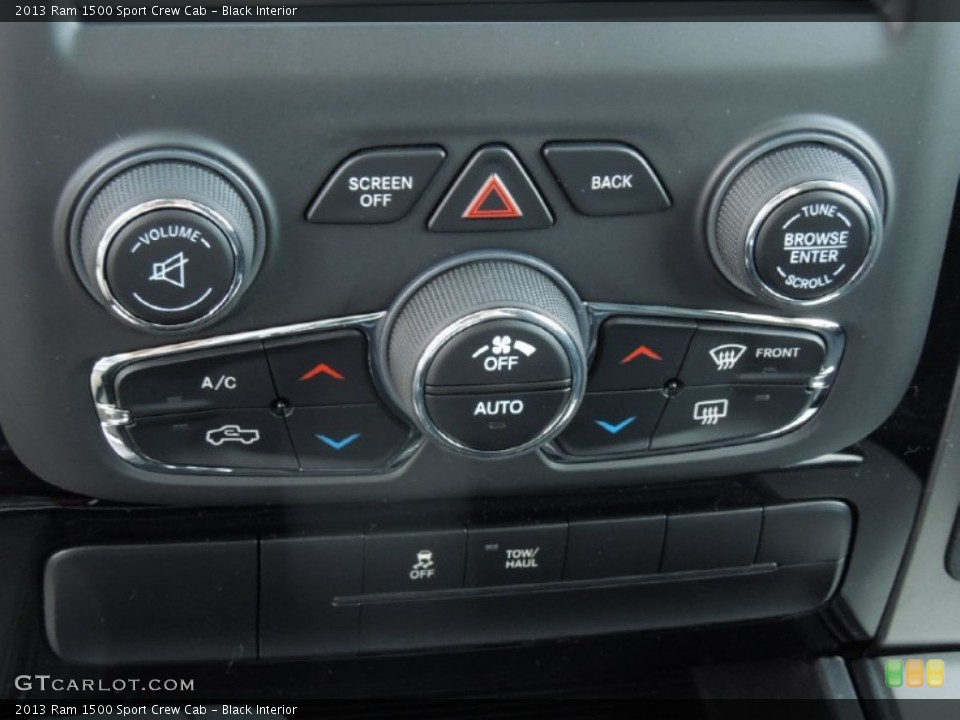 Black Interior Controls for the 2013 Ram 1500 Sport Crew Cab #73576916