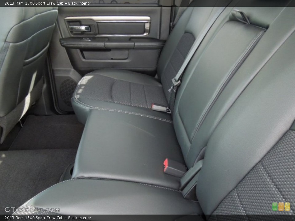 Black Interior Rear Seat for the 2013 Ram 1500 Sport Crew Cab #73576958