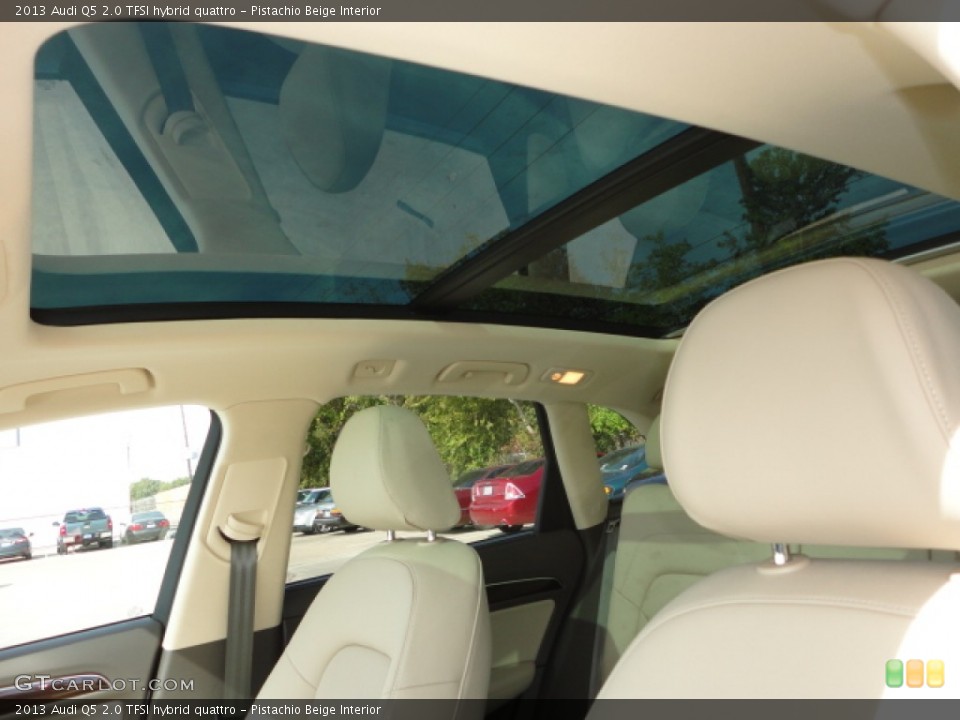 Pistachio Beige Interior Sunroof for the 2013 Audi Q5 2.0 TFSI hybrid quattro #73577303