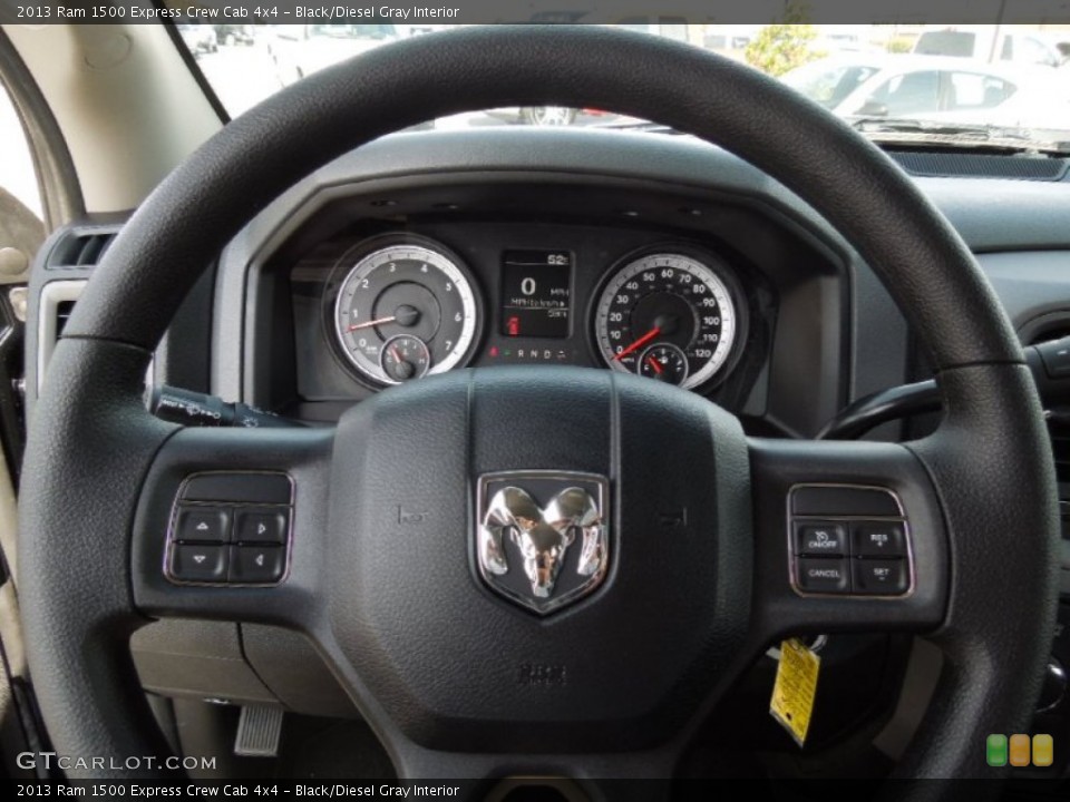 Black/Diesel Gray Interior Steering Wheel for the 2013 Ram 1500 Express Crew Cab 4x4 #73577759