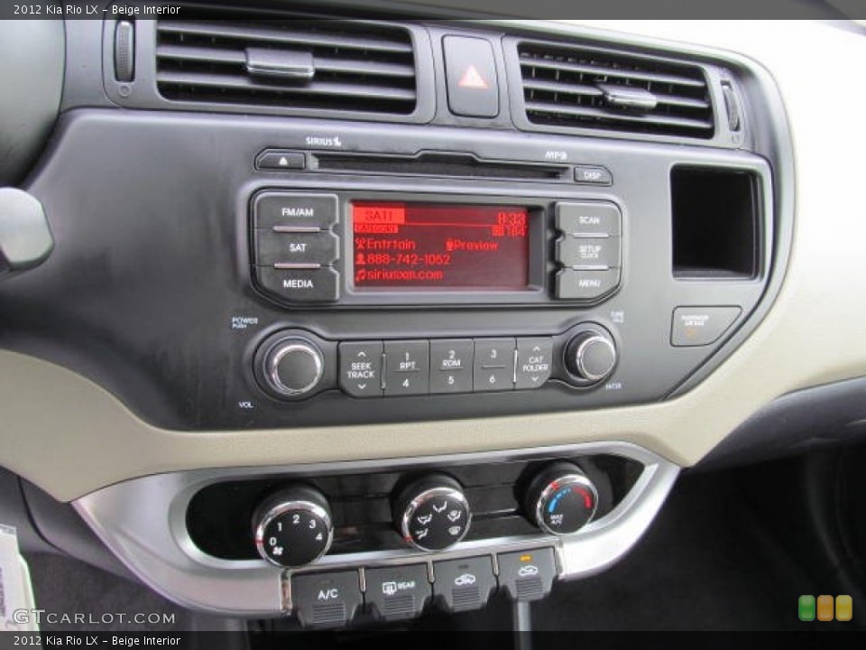 Beige Interior Controls for the 2012 Kia Rio LX #73577999