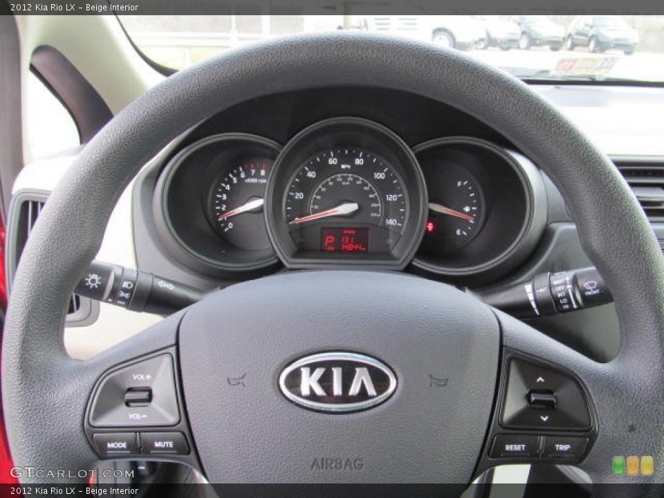 Beige Interior Steering Wheel for the 2012 Kia Rio LX #73578011