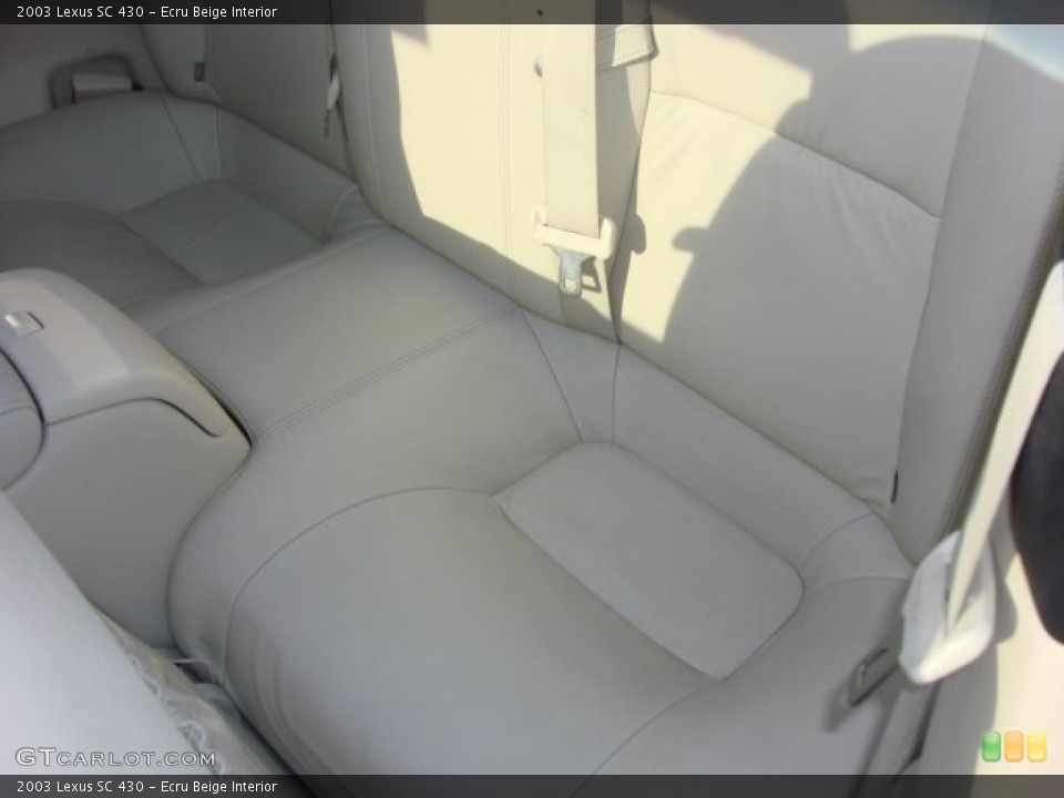 Ecru Beige Interior Rear Seat for the 2003 Lexus SC 430 #73583935