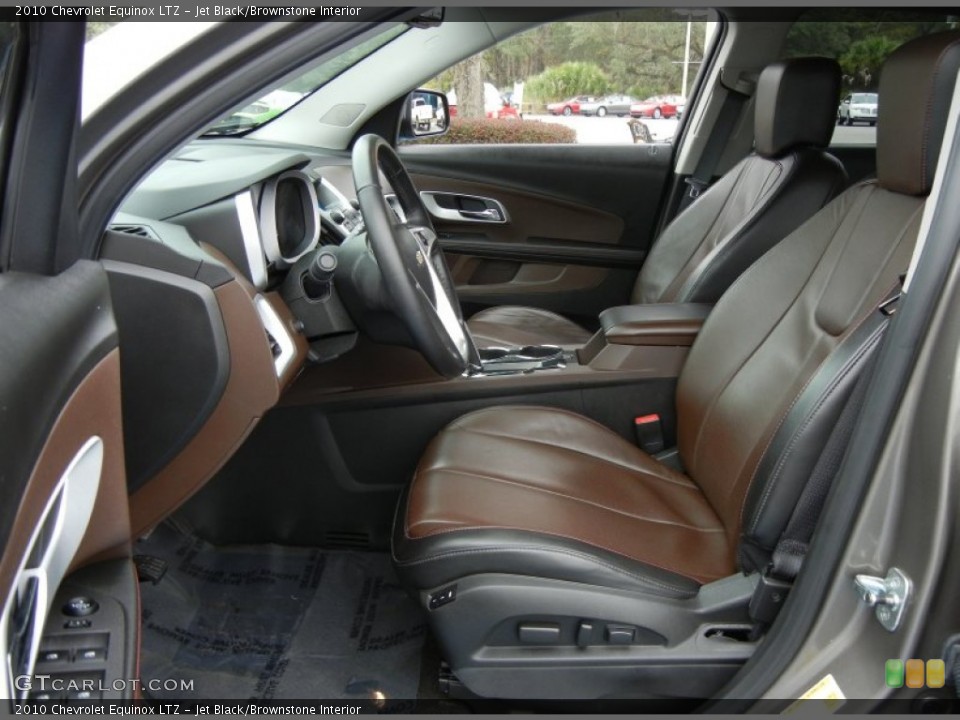 Jet Black/Brownstone Interior Front Seat for the 2010 Chevrolet Equinox LTZ #73585165