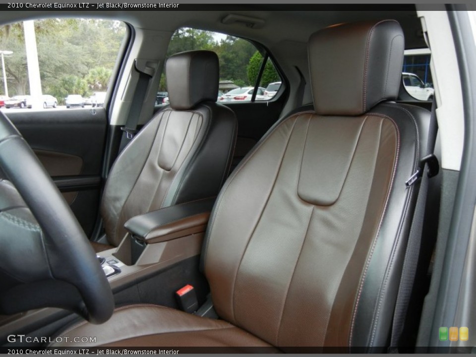Jet Black/Brownstone Interior Front Seat for the 2010 Chevrolet Equinox LTZ #73585184