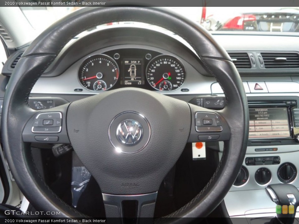 Black Interior Steering Wheel for the 2010 Volkswagen Passat Komfort Sedan #73586881
