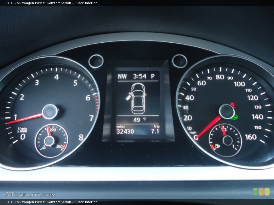 Black Interior Gauges for the 2010 Volkswagen Passat Komfort Sedan #73586910
