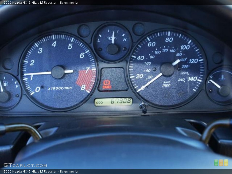 Beige Interior Gauges for the 2000 Mazda MX-5 Miata LS Roadster #73588004