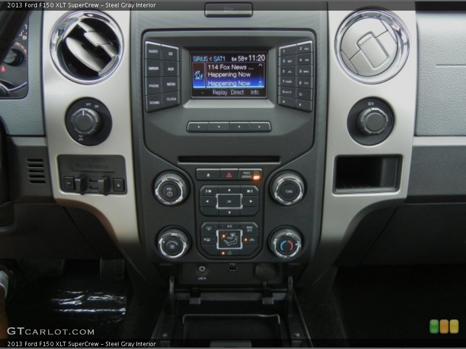 Steel Gray Interior Controls for the 2013 Ford F150 XLT SuperCrew #73589200
