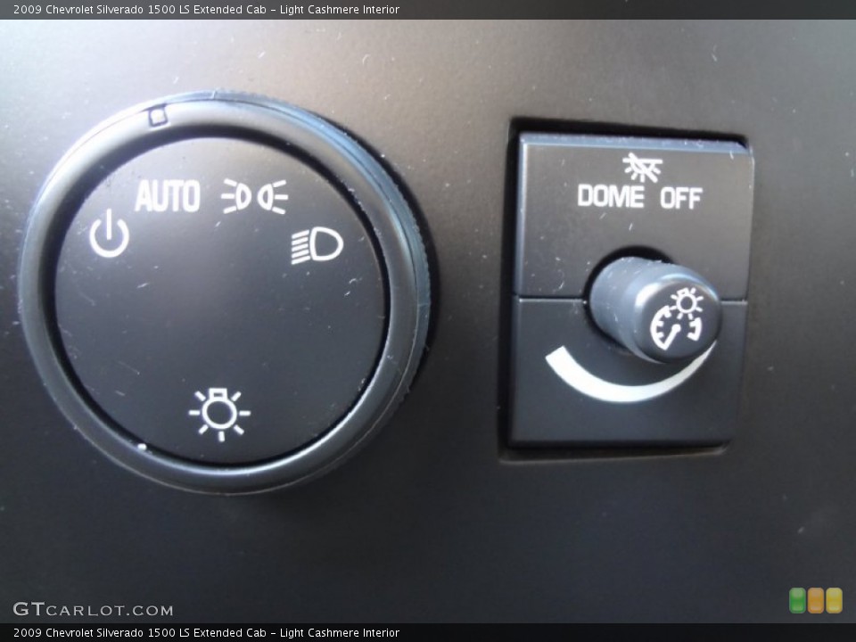 Light Cashmere Interior Controls for the 2009 Chevrolet Silverado 1500 LS Extended Cab #73589259