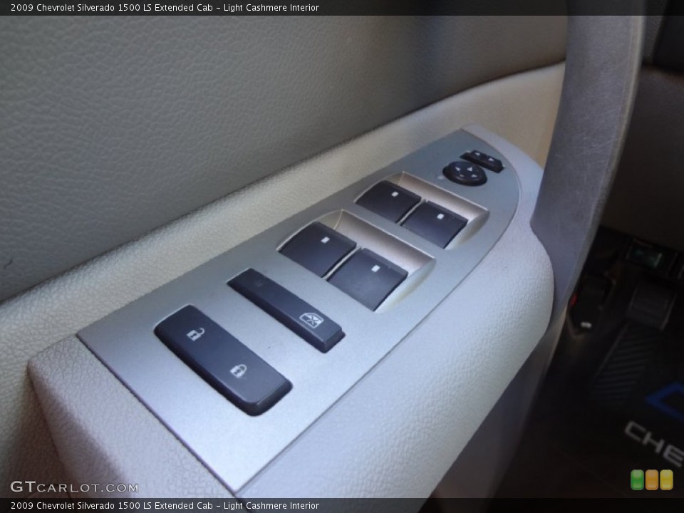 Light Cashmere Interior Controls for the 2009 Chevrolet Silverado 1500 LS Extended Cab #73589299