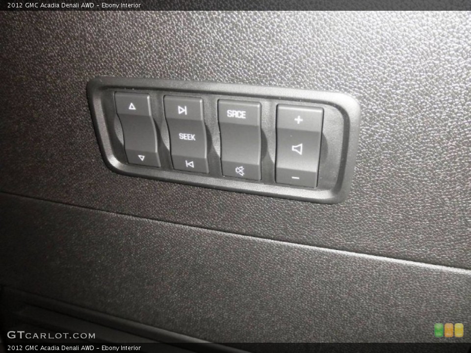 Ebony Interior Controls for the 2012 GMC Acadia Denali AWD #73591241