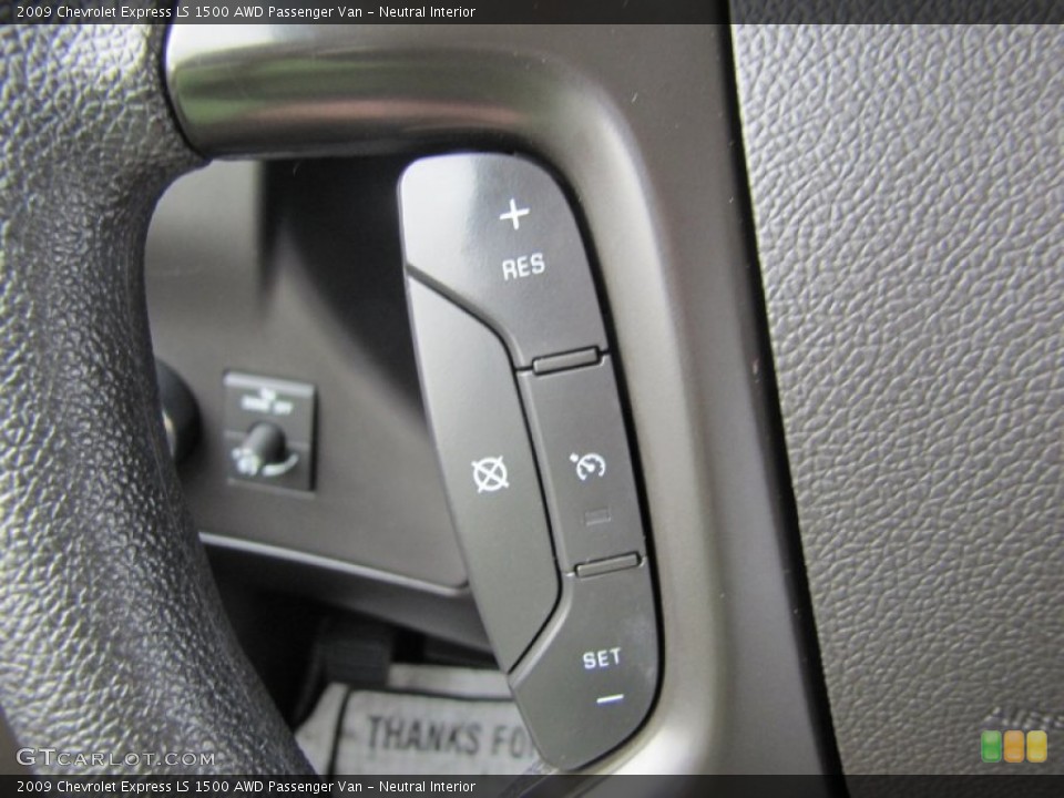 Neutral Interior Controls for the 2009 Chevrolet Express LS 1500 AWD Passenger Van #73591927