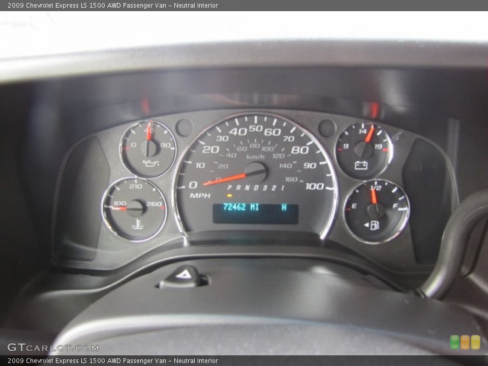 Neutral Interior Gauges for the 2009 Chevrolet Express LS 1500 AWD Passenger Van #73591944