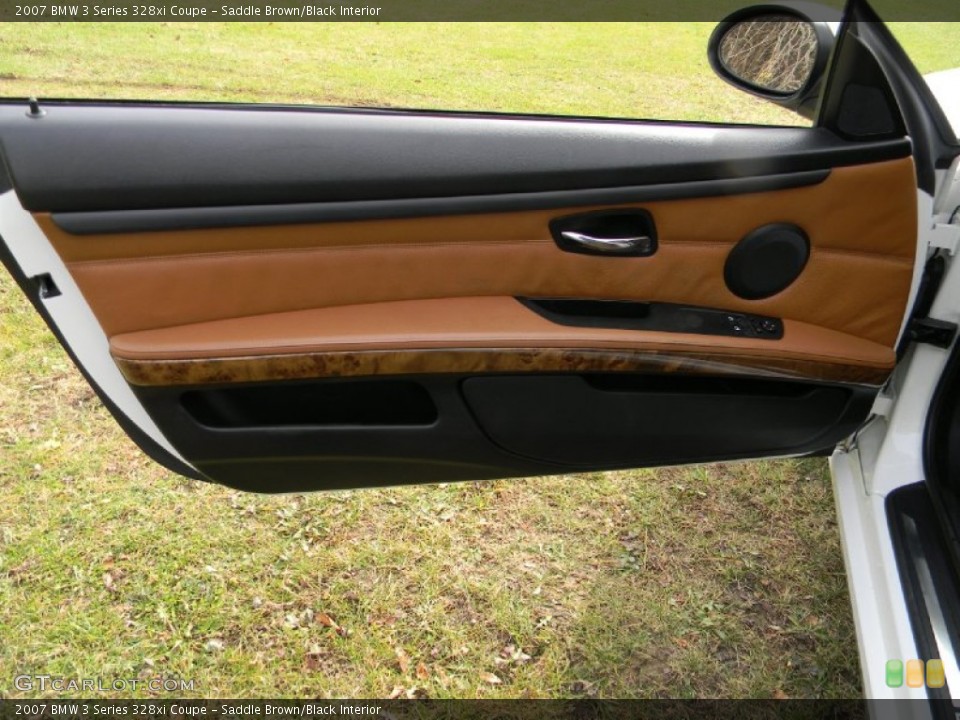 Saddle Brown/Black Interior Door Panel for the 2007 BMW 3 Series 328xi Coupe #73593962