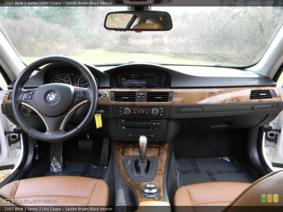 Saddle Brown/Black Interior Dashboard for the 2007 BMW 3 Series 328xi Coupe #73594052