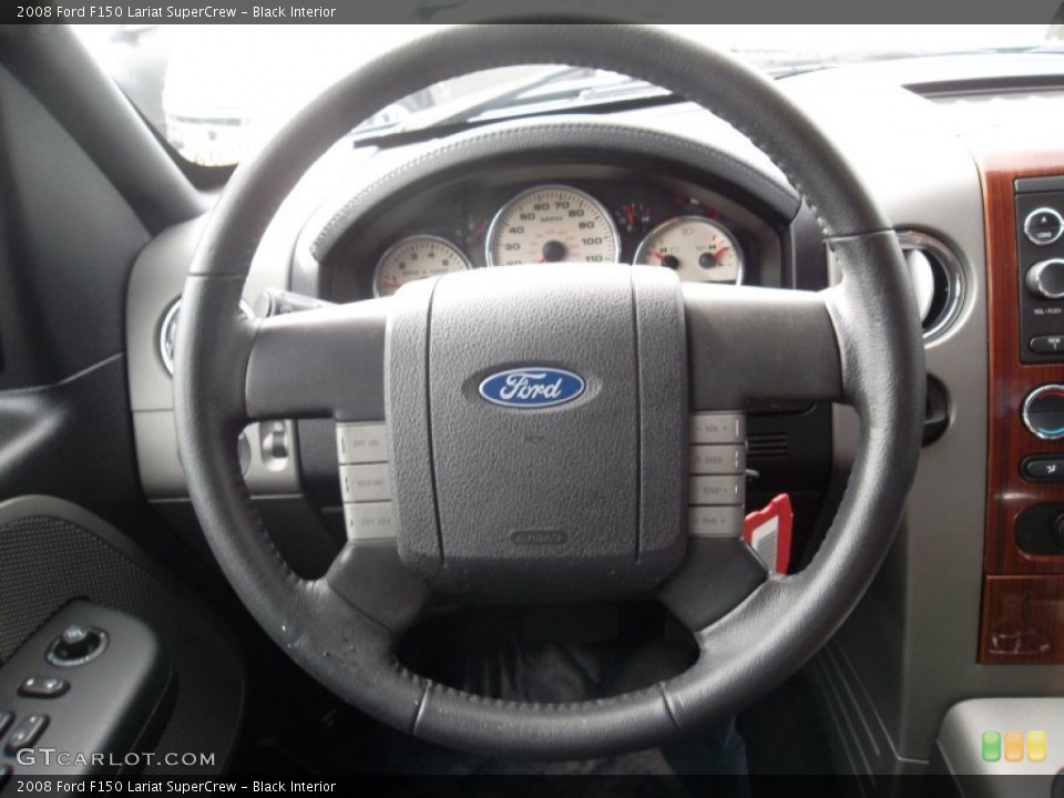Black Interior Steering Wheel for the 2008 Ford F150 Lariat SuperCrew #73596386
