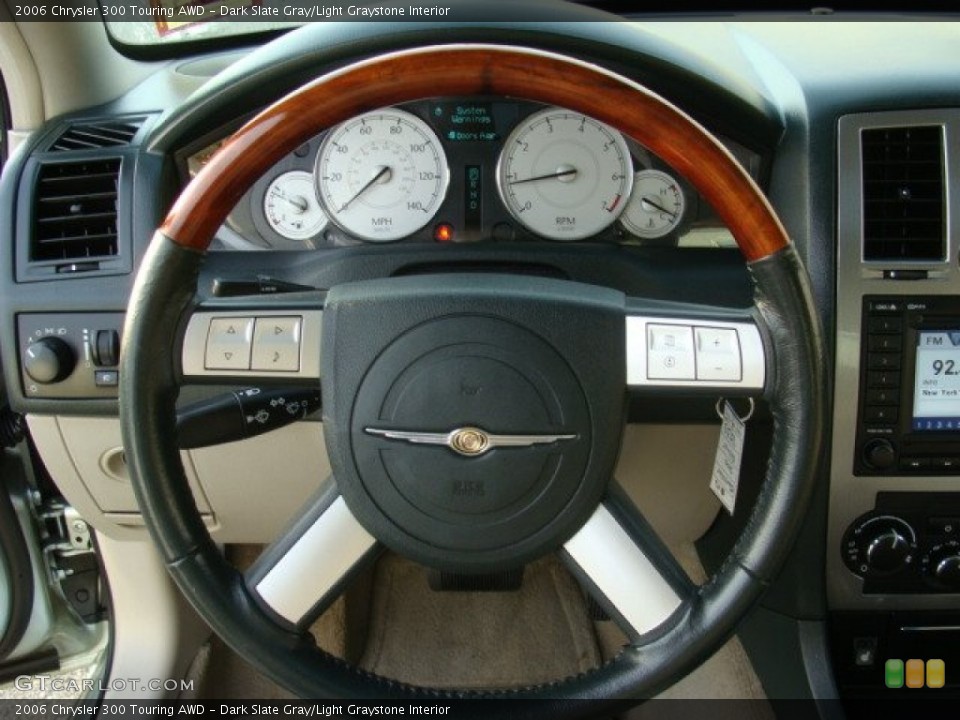 Dark Slate Gray/Light Graystone Interior Steering Wheel for the 2006 Chrysler 300 Touring AWD #73599611