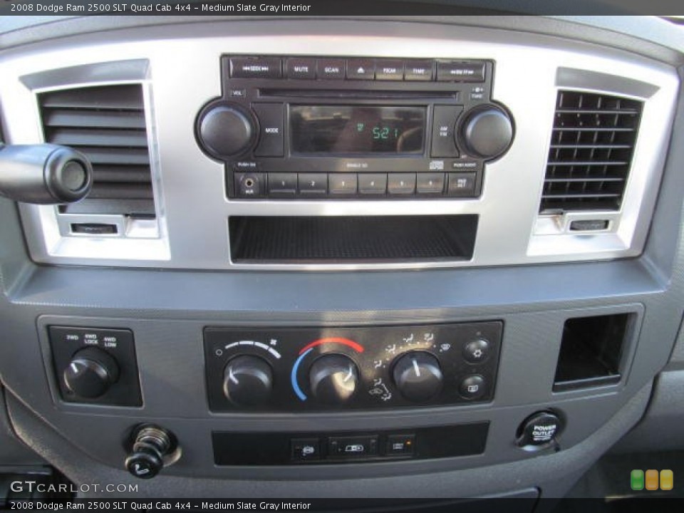 Medium Slate Gray Interior Controls for the 2008 Dodge Ram 2500 SLT Quad Cab 4x4 #73599956