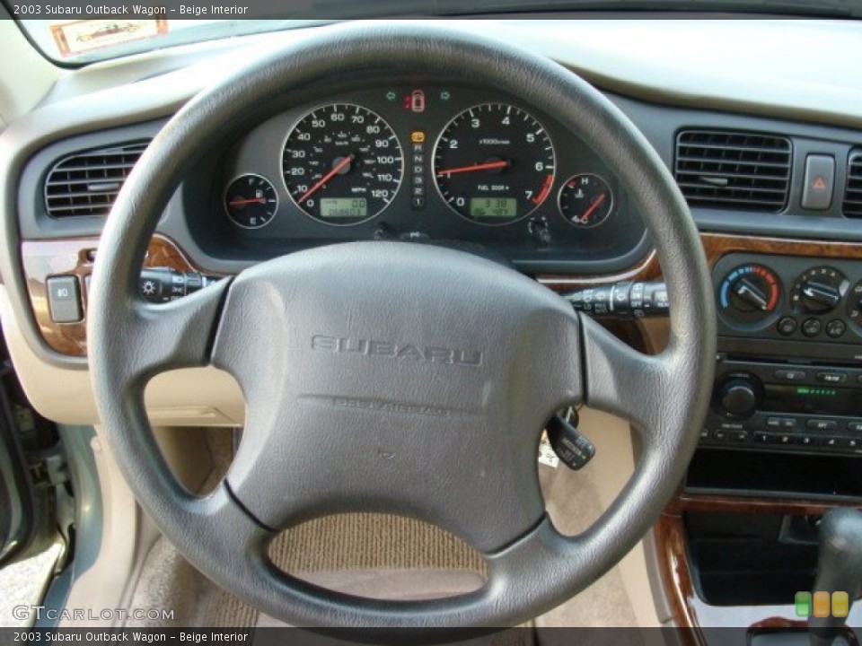 Beige Interior Steering Wheel for the 2003 Subaru Outback Wagon #73600196