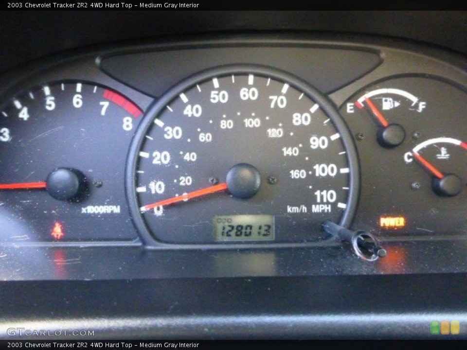 Medium Gray Interior Gauges for the 2003 Chevrolet Tracker ZR2 4WD Hard Top #73600367