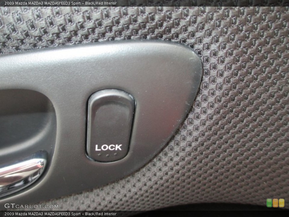 Black/Red Interior Controls for the 2009 Mazda MAZDA3 MAZDASPEED3 Sport #73601312