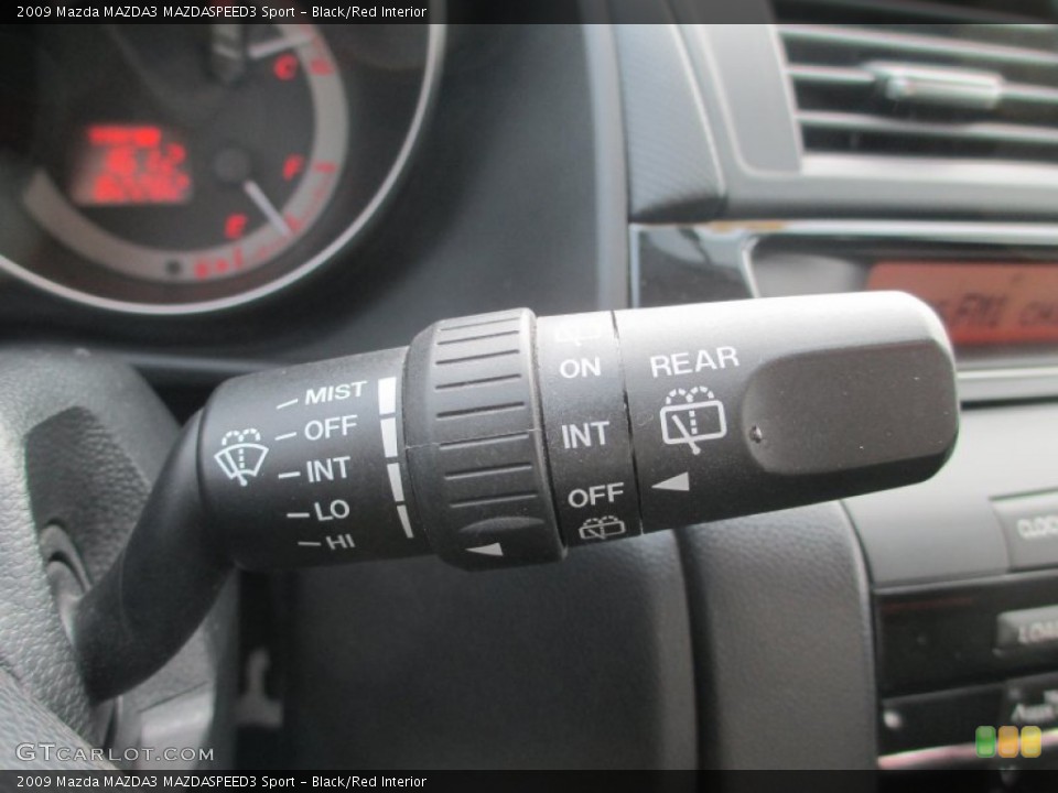 Black/Red Interior Controls for the 2009 Mazda MAZDA3 MAZDASPEED3 Sport #73601387