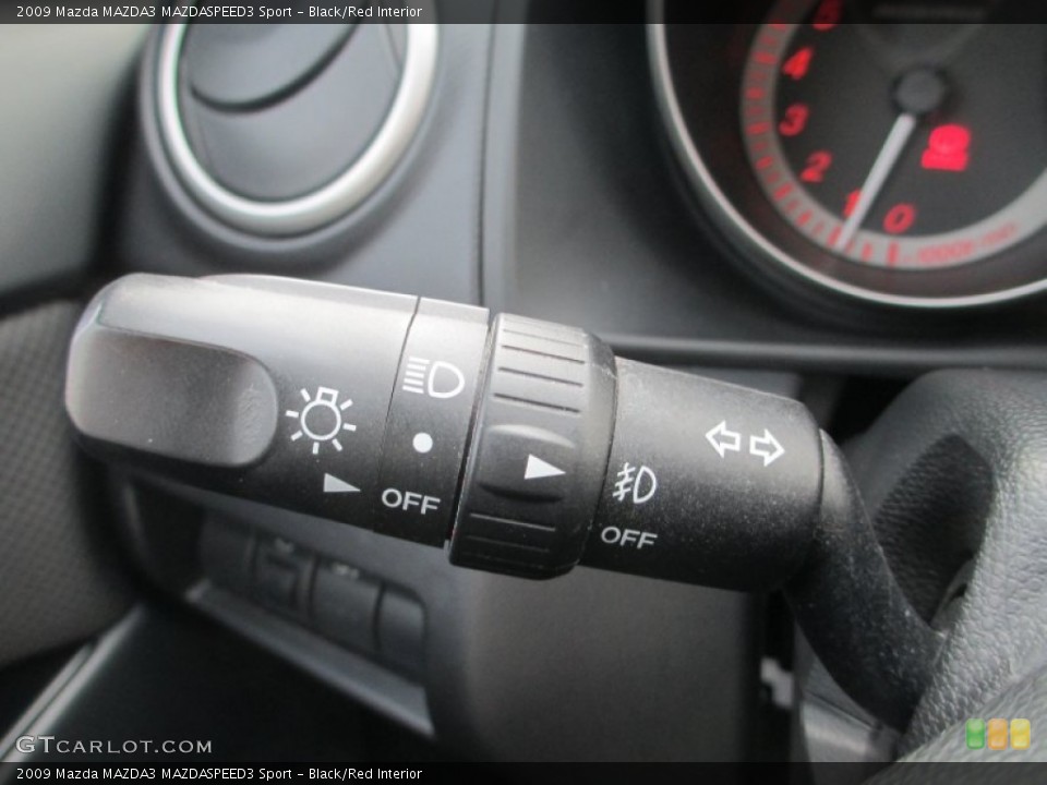 Black/Red Interior Controls for the 2009 Mazda MAZDA3 MAZDASPEED3 Sport #73601405