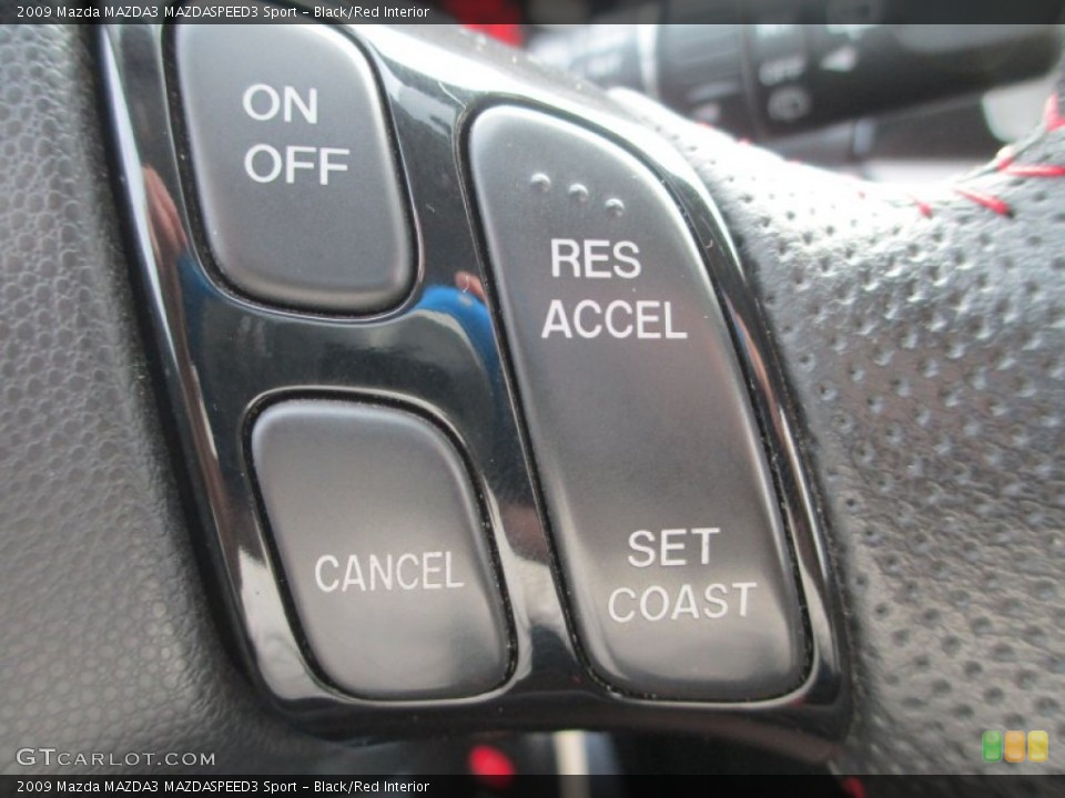 Black/Red Interior Controls for the 2009 Mazda MAZDA3 MAZDASPEED3 Sport #73601444