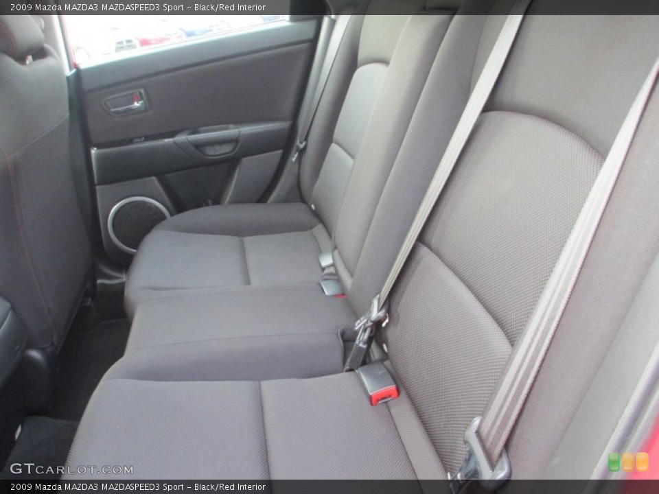Black/Red Interior Rear Seat for the 2009 Mazda MAZDA3 MAZDASPEED3 Sport #73601519