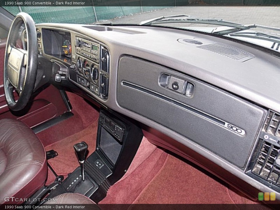 Dark Red Interior Dashboard for the 1990 Saab 900 Convertible #73603433