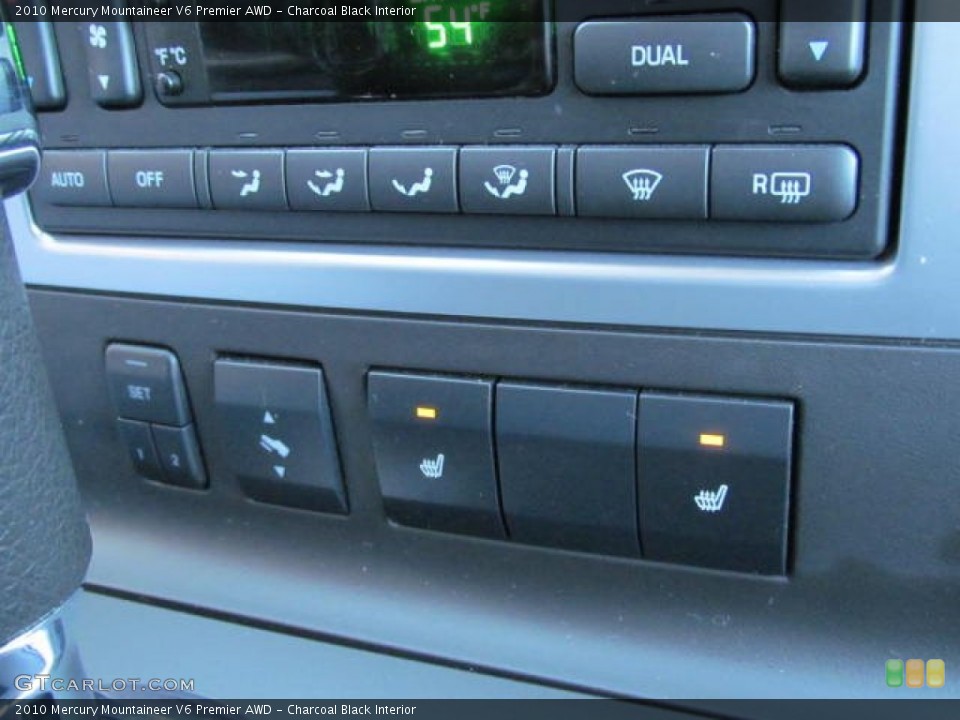 Charcoal Black Interior Controls for the 2010 Mercury Mountaineer V6 Premier AWD #73606259