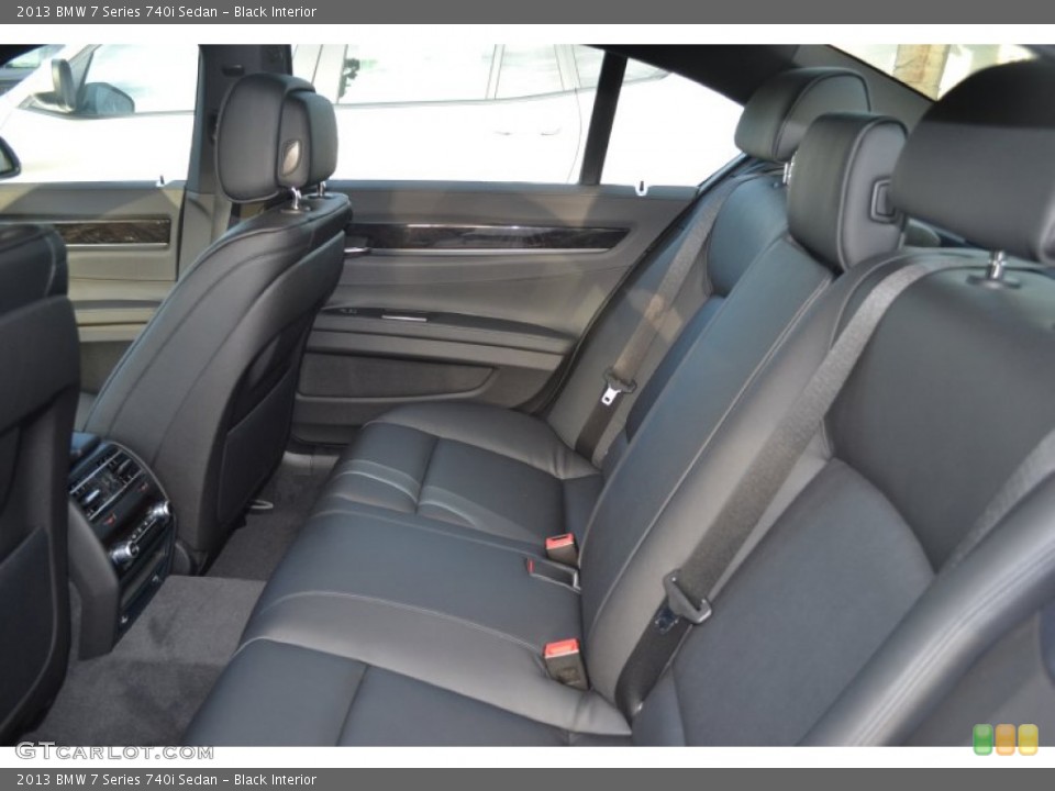 Black Interior Rear Seat for the 2013 BMW 7 Series 740i Sedan #73606565