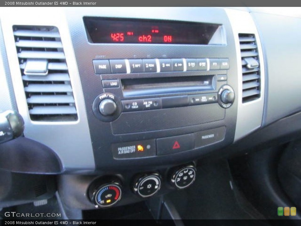 Black Interior Controls for the 2008 Mitsubishi Outlander ES 4WD #73607096