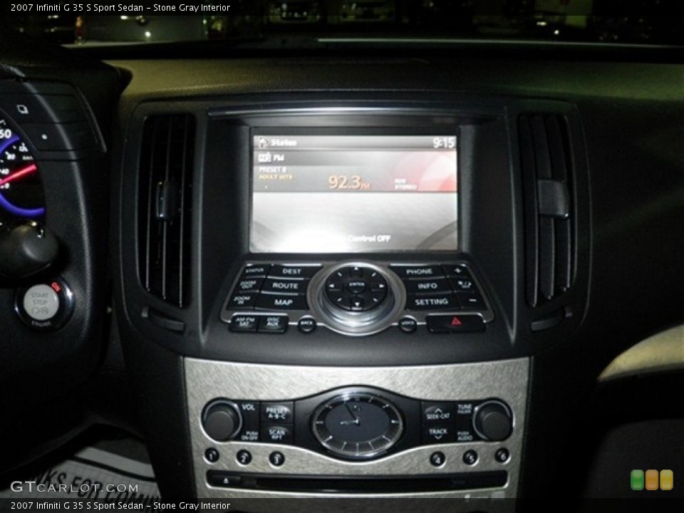 Stone Gray Interior Controls for the 2007 Infiniti G 35 S Sport Sedan #73607560