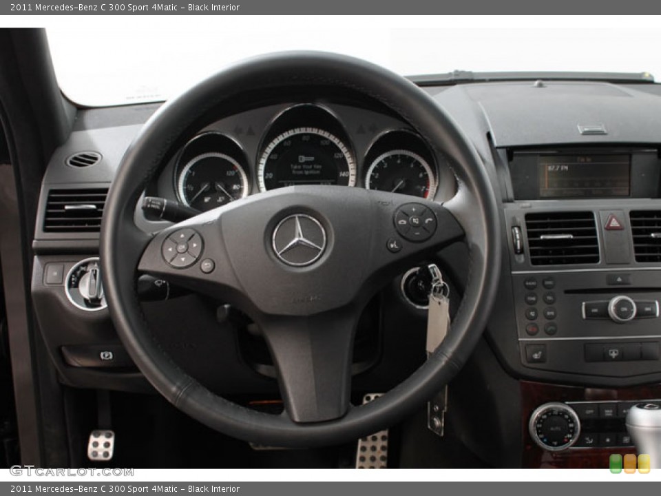 Black Interior Steering Wheel for the 2011 Mercedes-Benz C 300 Sport 4Matic #73611098