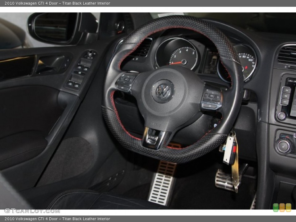 Titan Black Leather Interior Steering Wheel for the 2010 Volkswagen GTI 4 Door #73612993