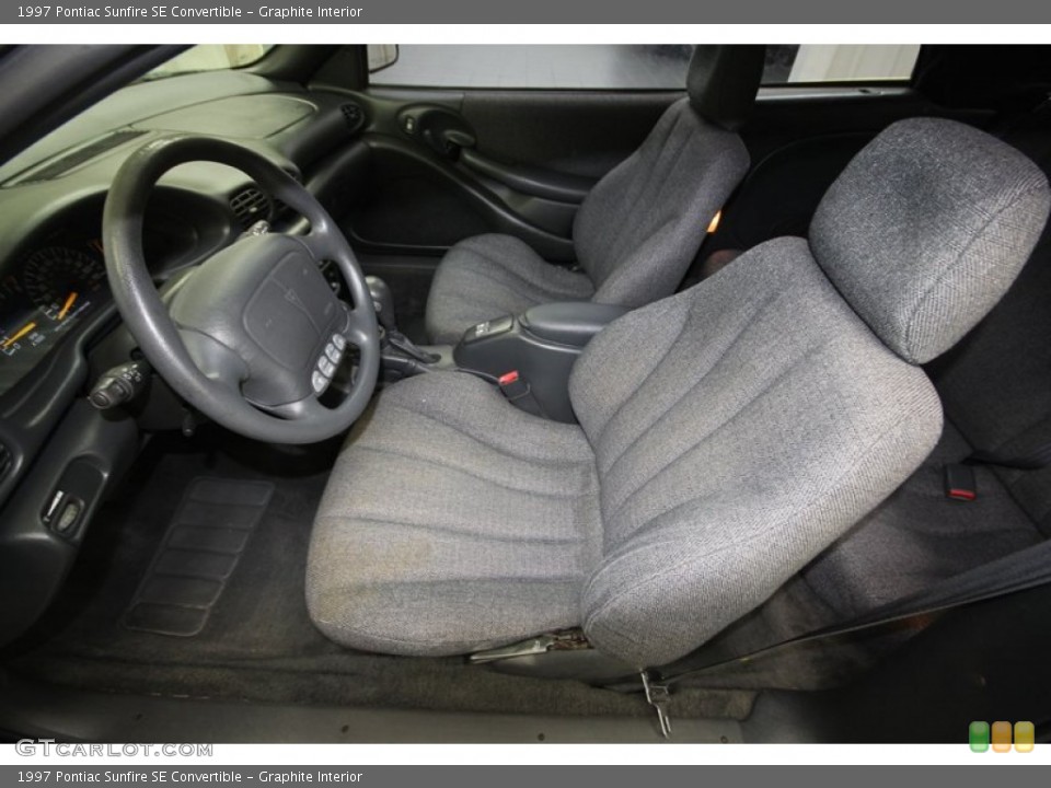 Graphite Interior Front Seat for the 1997 Pontiac Sunfire SE Convertible #73613858