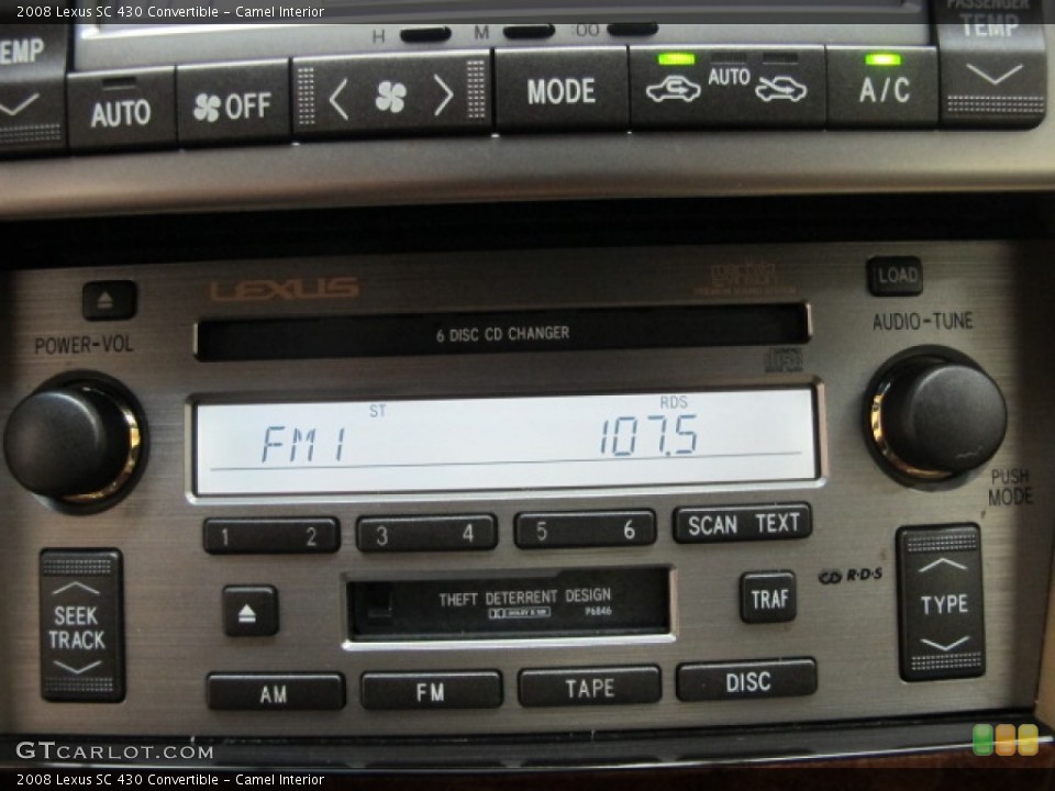 Camel Interior Audio System for the 2008 Lexus SC 430 Convertible #73613954