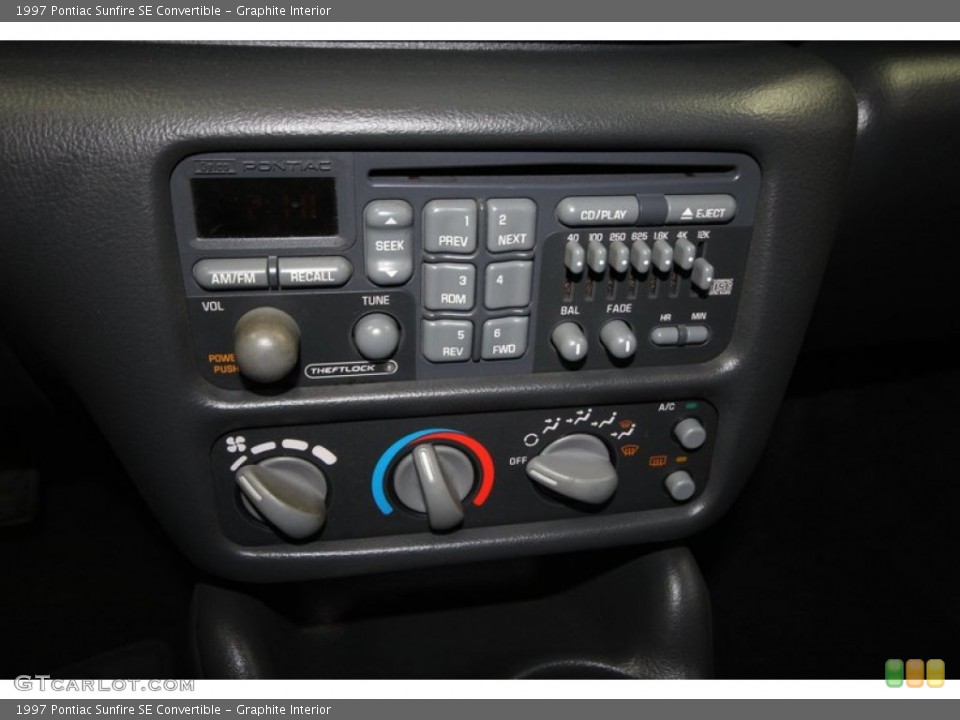 Graphite Interior Controls for the 1997 Pontiac Sunfire SE Convertible #73614128