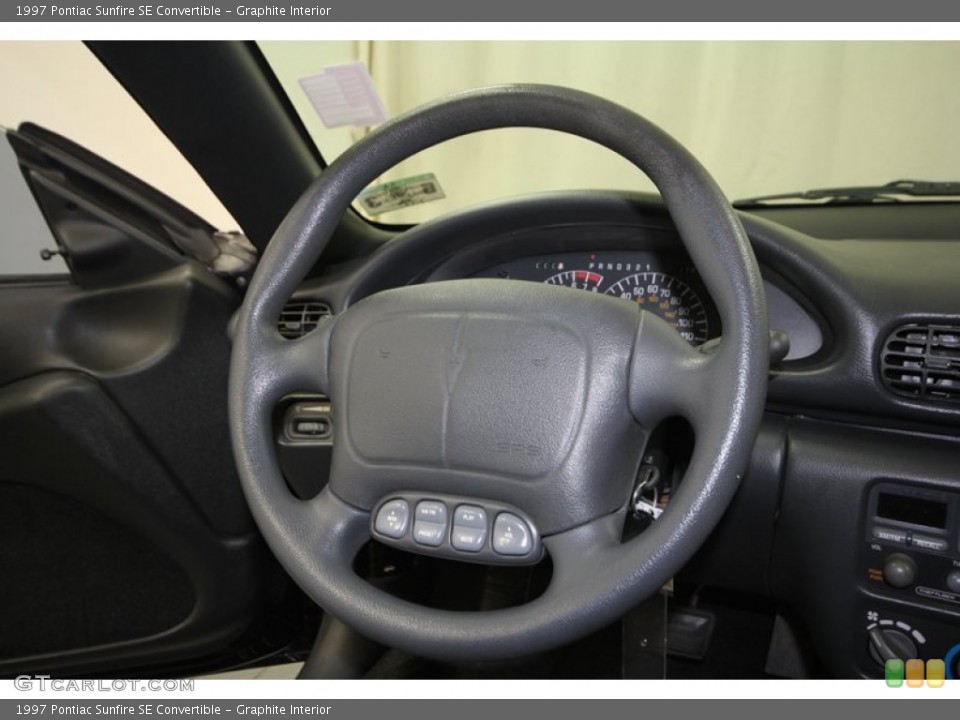 Graphite Interior Steering Wheel for the 1997 Pontiac Sunfire SE Convertible #73614221