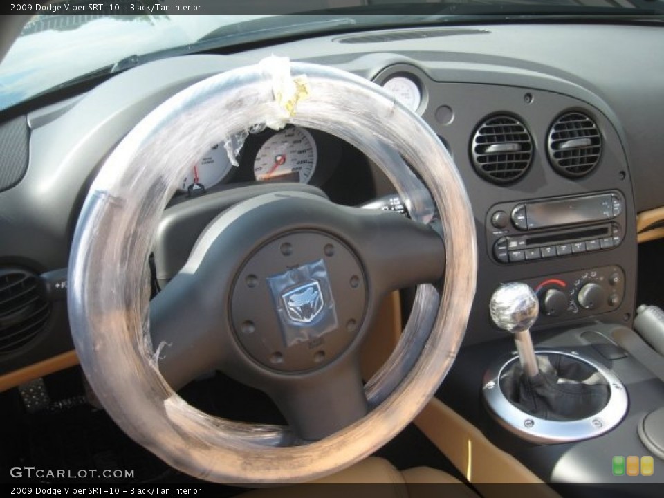 Black/Tan Interior Steering Wheel for the 2009 Dodge Viper SRT-10 #73614482