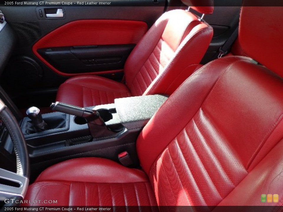 Red Leather Interior Front Seat for the 2005 Ford Mustang GT Premium Coupe #73614907